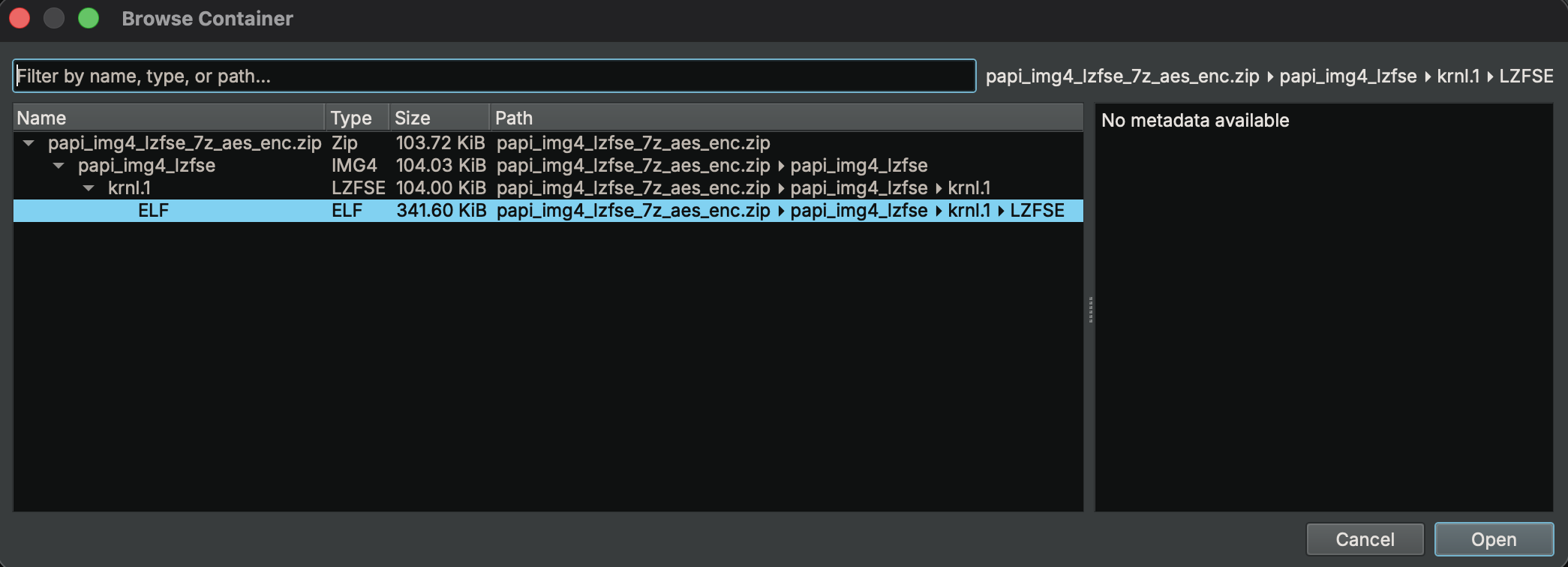 Container Browser container browser
