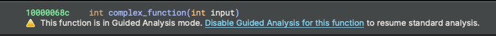 Guided Analysis Status
