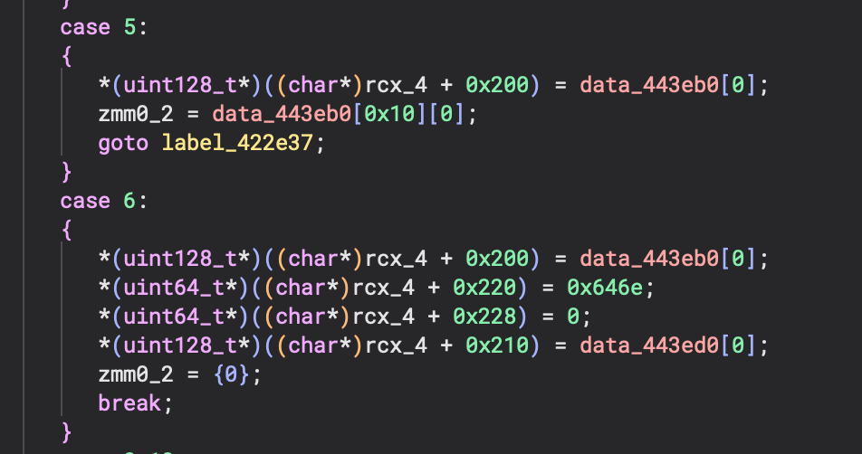 HLIL code before outlining