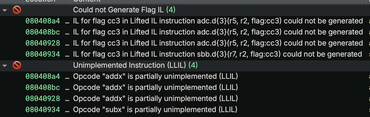 tags explaining that adc is looking for flags